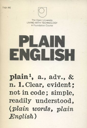Beispielbild fr Plain English: PE (T101) zum Verkauf von WorldofBooks