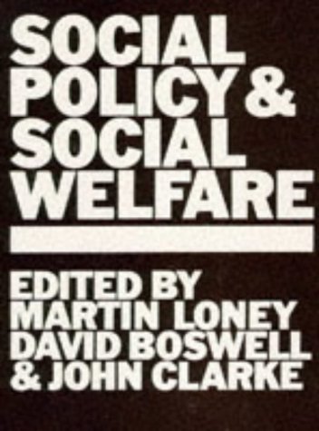 Stock image for Social Policy and Social Welfare for sale by Goldstone Books