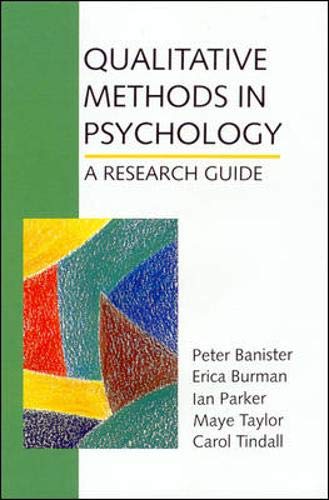 Beispielbild fr Qualitative Methods in Psychology: A Research Guide zum Verkauf von AwesomeBooks