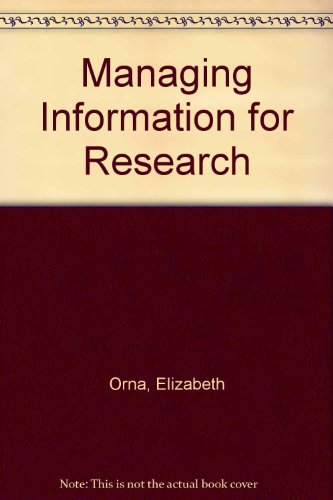 Managing Informatn For Research Cl (9780335193981) by Stevens