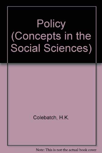 9780335197378: Policy (Concepts in the Social Sciences)