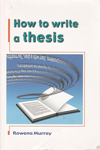 9780335207183: How to Write a Thesis
