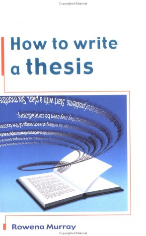 9780335207190: How to Write a Thesis