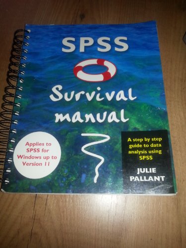 Stock image for SPSS Survival Manual: A Step By Step Guide to Data Analysis Using SPSS for Windows (Version 10) for sale by BookHolders