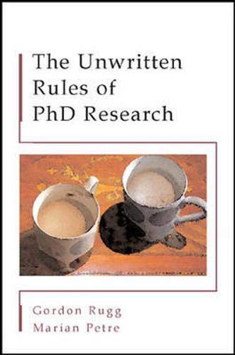 Beispielbild fr The Unwritten Rules of Phd Research zum Verkauf von AwesomeBooks
