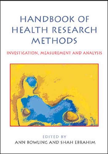 Stock image for Handbook of Health Research Methods: Investigation, Measurement and Analysis for sale by Anybook.com