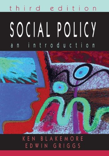 Social Policy: An Introduction (9780335218745) by Blakemore, Ken; Griggs, Edwin