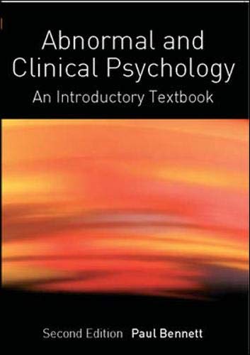 Abnormal and Clinical Psychology: An Introductory Textbook Second Edition