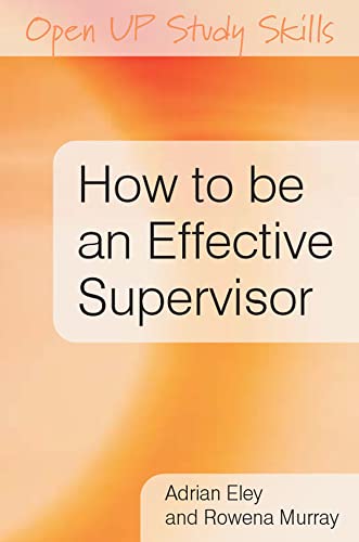 Beispielbild fr How to Be an Effective Supervisor zum Verkauf von Blackwell's