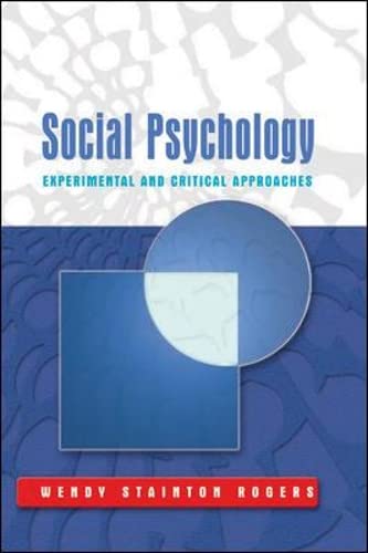 9780335227976: Social Psychology: Experimental and Critical Approaches