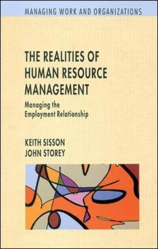 Realities of Human Resource Management (9780335232802) by Sisson, Keith; Storey, John