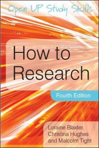 How to Research (9780335238682) by Blaxter, Loraine