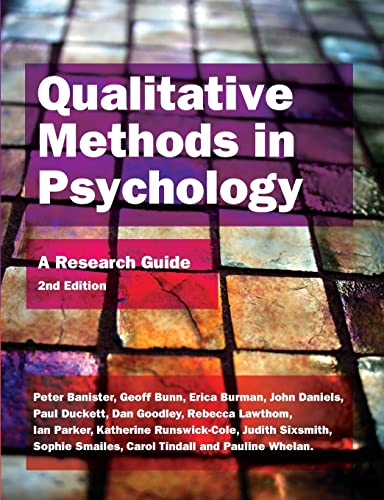 Stock image for Qualitative Methods in Psychology: A Research Guide for sale by Thomas Emig