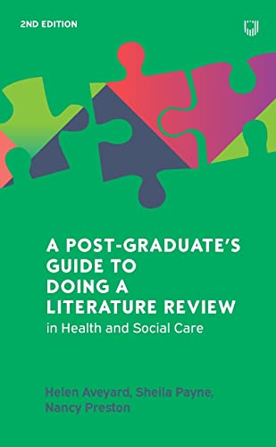 Stock image for A Post-Graduate's Guide to Doing a Literature Review: In Health and Social Care for sale by ThriftBooks-Atlanta