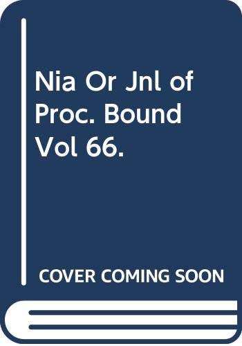 9780339800649: Nia Or Jnl of Proc. Bound Vol 66.