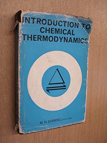 Imagen de archivo de Introduction to Chemical Thermodynamics a la venta por George Cross Books