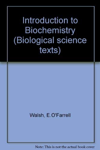 Imagen de archivo de An Introduction To Biochemistry. [Biological Science Texts Series]. a la venta por G. & J. CHESTERS