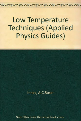 Imagen de archivo de Low Temperature Laboratory Techniques: The Use of Liquid Helium in the Laboratory a la venta por Anybook.com