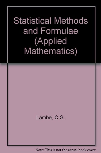 Imagen de archivo de Statistical Methods and Formulae. a la venta por Plurabelle Books Ltd