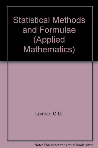 Stock image for Statistical Methods and Formulae. for sale by Plurabelle Books Ltd