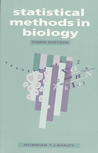 Stock image for Statistical Methods in Biology (Unibooks S.) for sale by Goldstone Books