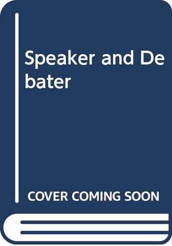 9780340057216: Speaker and Debater