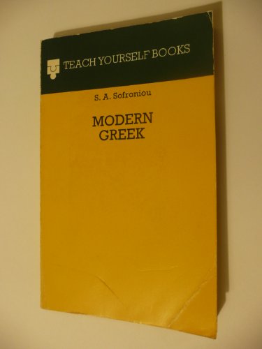 Imagen de archivo de Modern Greek TY a la venta por WorldofBooks