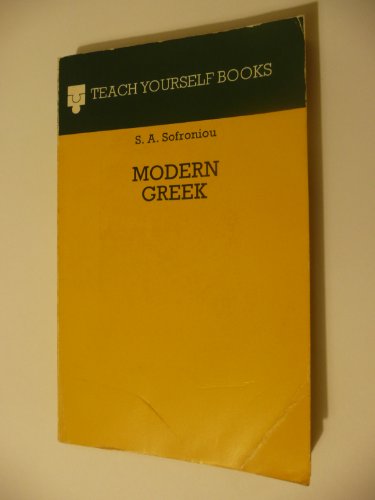 Stock image for Modern Greek (Teach yourself books) for sale by Books of the Smoky Mountains