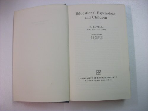 Imagen de archivo de Educational Psychology and Children a la venta por AwesomeBooks