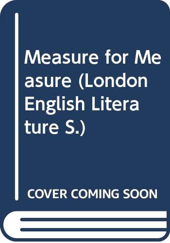 Imagen de archivo de Measure for Measure a la venta por Better World Books Ltd