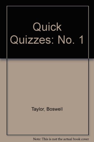 Beispielbild fr Quick Quizzes: No. 1 zum Verkauf von WorldofBooks
