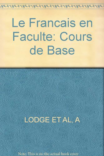 Stock image for Le Franais en Facult for sale by Better World Books Ltd