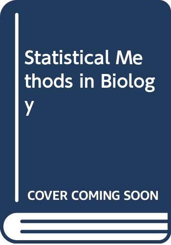 Imagen de archivo de Statistical Methods in Biology Second Edition Unibook a la venta por Better World Books