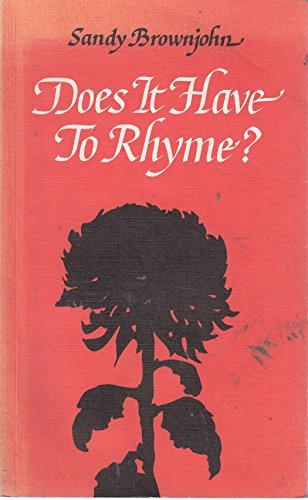 Imagen de archivo de Does It Have To Rhyme?: Teaching Children to Write Poetry a la venta por Jaycey Books