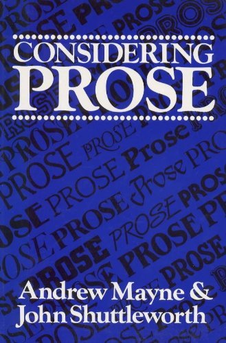 Stock image for Considering Prose for sale by Reuseabook