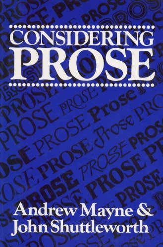 9780340325759: Considering Prose