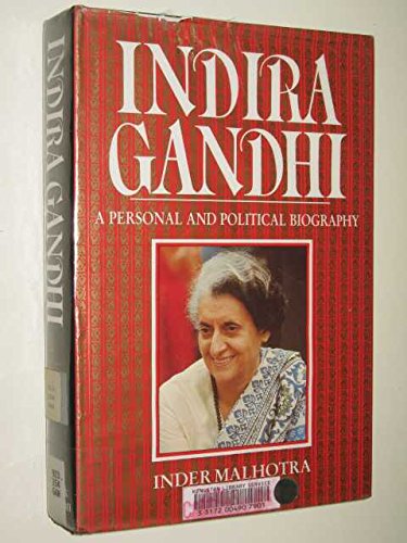 9780340405406: Indira Gandhi: A personal and political biography