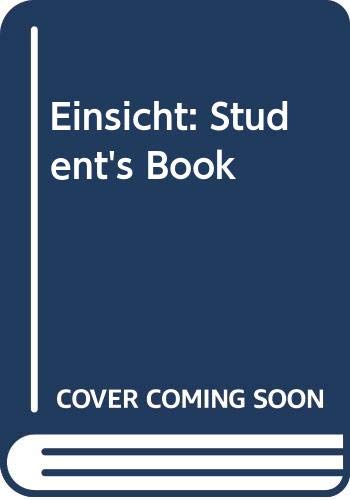 Imagen de archivo de Einsicht: Student's Book a la venta por Goldstone Books