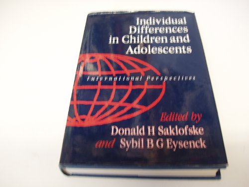 Stock image for Individual Differences in Children and Adolescents: International Perspectives for sale by G. & J. CHESTERS