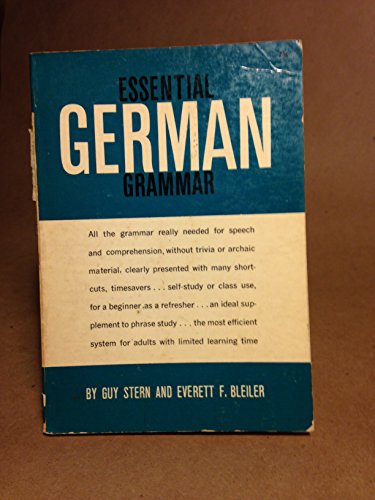 Teach Yourself Essential German Grammar (Teach Yourself) (9780340493588) by Stern, G.; Bleiler, Everett