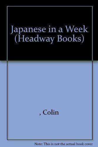 Stock image for Japanese In A Week for sale by AwesomeBooks