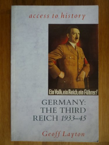Stock image for Germany: The Third Reich, 1933-45 for sale by Sarah Zaluckyj