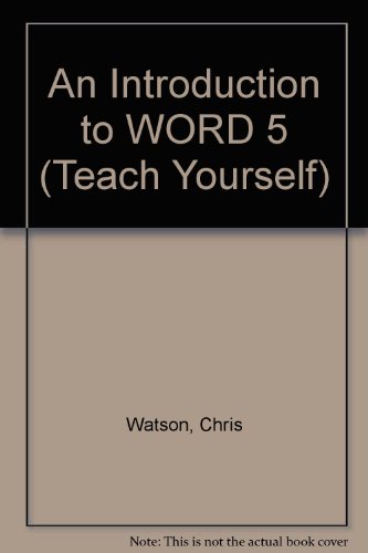 9780340549193: An Introduction to WORD 5 (Teach Yourself)