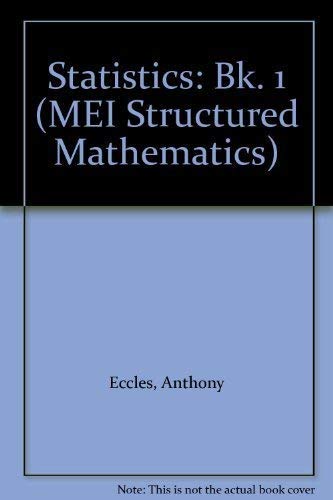 Imagen de archivo de MEI Statistics 1: Bk. 1 (MEI Structured Mathematics (A+AS Level)) a la venta por AwesomeBooks