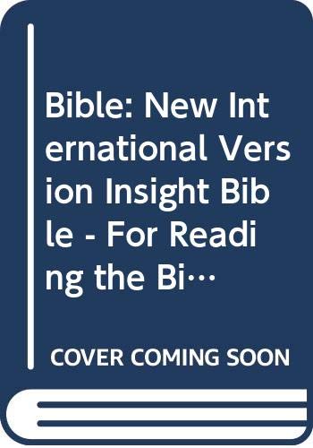 Imagen de archivo de New International Version Insight Bible - For Reading the Bible Every Day a la venta por WorldofBooks