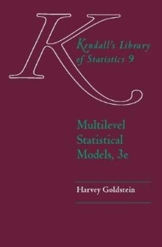 Imagen de archivo de Multilevel Statistical Models a la venta por Better World Books