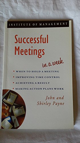 Stock image for Successful Meetings in a week (IAW) for sale by Reuseabook