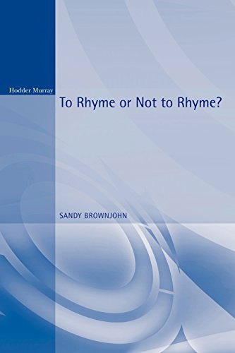 Stock image for To Rhyme Or Not To Rhyme: Teaching Children to Write Poetry for sale by AwesomeBooks