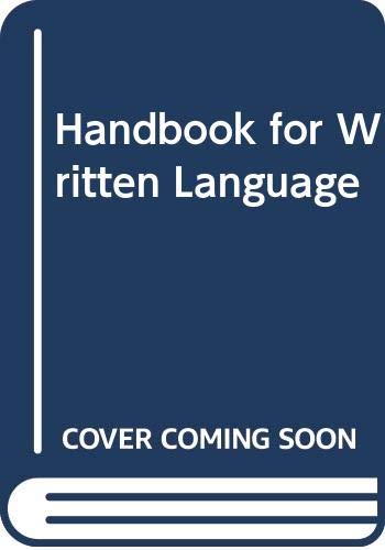 Handbook for Written Language (9780340619087) by Gordon, Patricia.