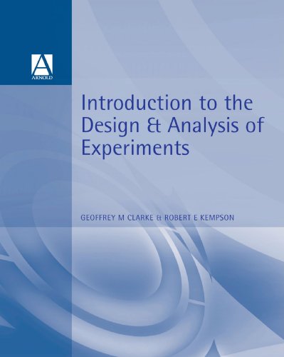 9780340645550: Introduction to the Design and Analysis of Experiments (A Hodder Arnold Publication)